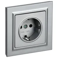 Priză IEK BR-R14-16-K47-F 230 V/ Type-F/ Silver