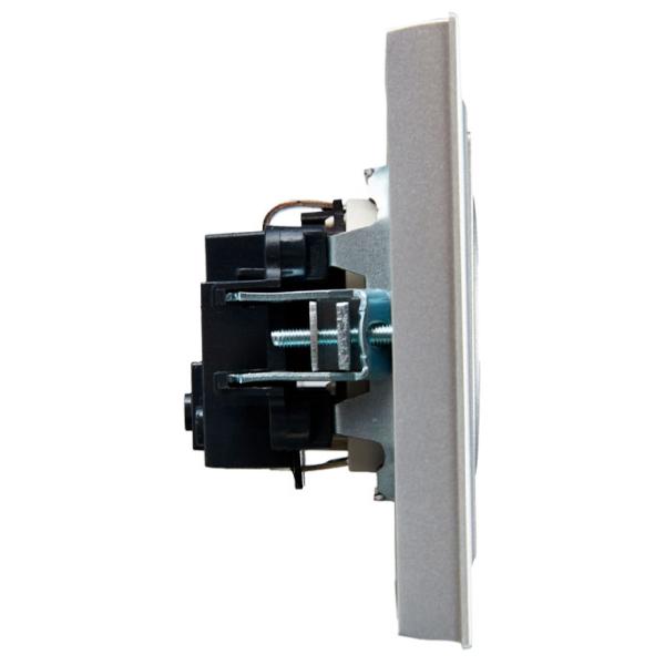 Priză IEK BR-R14-16-K47 230 V/ Type-F/ Silver photo 2