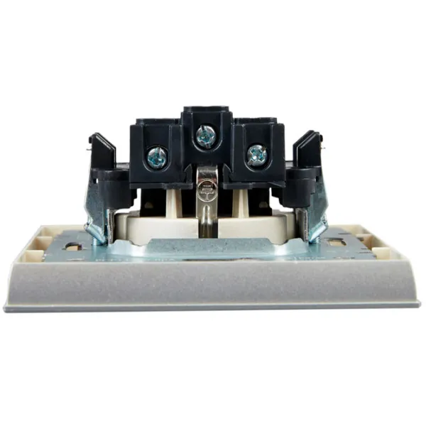 Priză IEK BR-R14-16-K47 230 V/ Type-F/ Silver photo 4