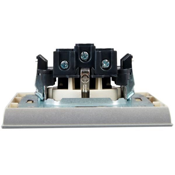 Priză IEK BR-R14-16-K47 230 V/ Type-F/ Silver photo 4