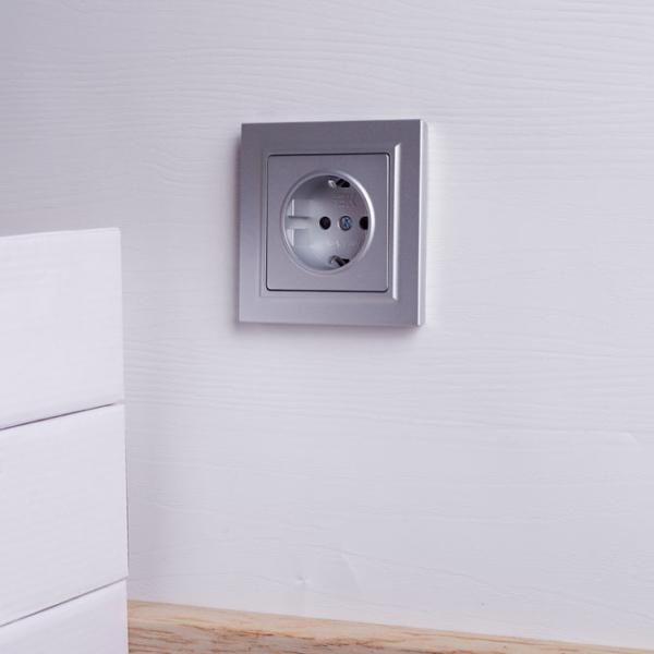 Priză IEK BR-R14-16-K47 230 V/ Type-F/ Silver photo 5
