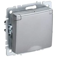 Розетка IEK BR-R16-16-44-K47 230 В/ Type-F/ Серебристый