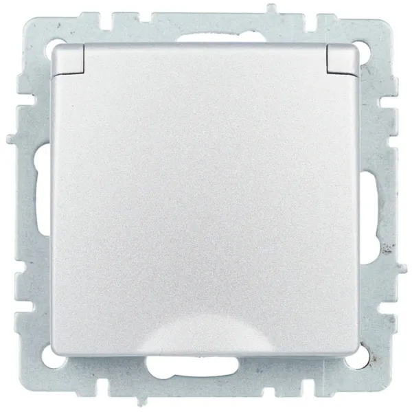 Priză IEK BR-R16-16-44-K47 230 V/ Type-F/ Silver photo 2 Priză IEK BR-R16-16-44-K47 230 V/ Type-F/ Silver photo 2