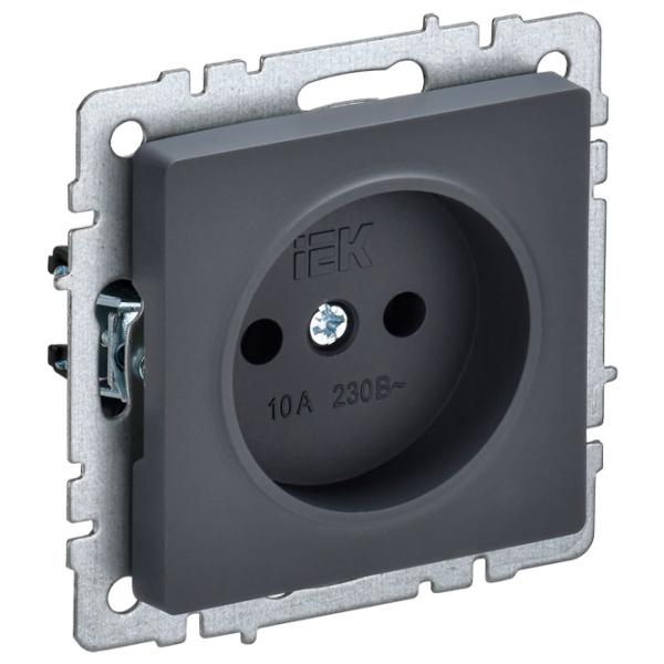 Priză IEK BR-R10-10-K53 230 V/ Type-F/ Graphite photo 1 Priză IEK BR-R10-10-K53 230 V/ Type-F/ Graphite photo 1