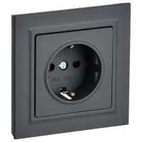 Priză IEK BR-R14-16-K53-F 230 V/ Type-F/ Graphite