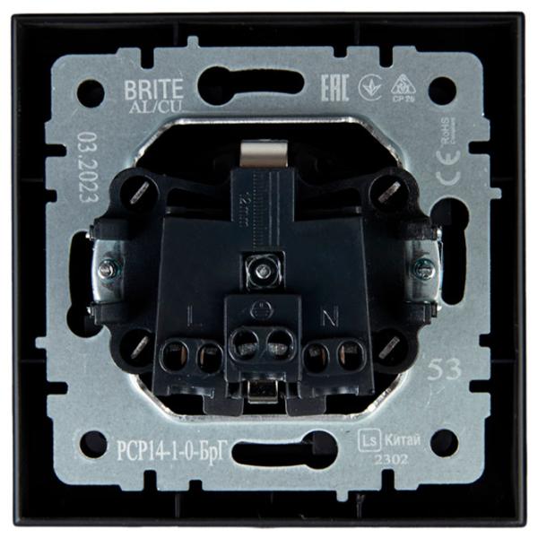 Priză IEK BR-R14-16-K53-F 230 V/ Type-F/ Graphite photo 3 Priză IEK BR-R14-16-K53-F 230 V/ Type-F/ Graphite photo 3