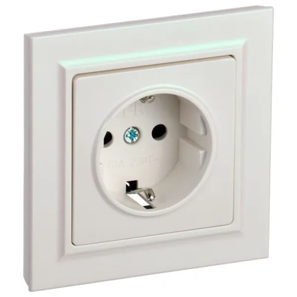 Priză IEK BR-R14-16-K36-F 230 V/ Type-F/ Pearl photo 1 Priză IEK BR-R14-16-K36-F 230 V/ Type-F/ Pearl photo 1