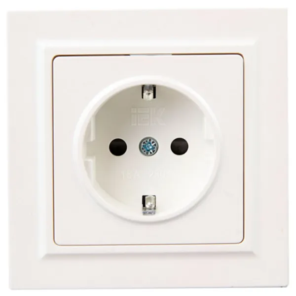 Priză IEK BR-R14-16-K36-F 230 V/ Type-F/ Pearl photo 2 Priză IEK BR-R14-16-K36-F 230 V/ Type-F/ Pearl photo 2