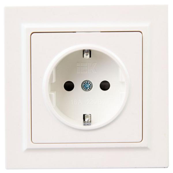 Priză IEK BR-R14-16-K36-F 230 V/ Type-F/ Pearl photo 2 Priză IEK BR-R14-16-K36-F 230 V/ Type-F/ Pearl photo 2