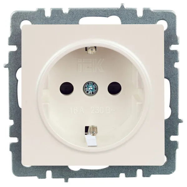Priză IEK BR-R14-16-K36 230 V/ Type-F/ Pearl photo 2 Priză IEK BR-R14-16-K36 230 V/ Type-F/ Pearl photo 2