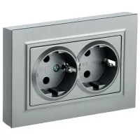 Priză IEK BR-R21-16-K47-F 230 V/ Type-F/ Silver