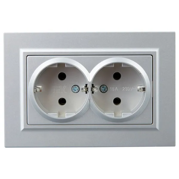 Priză IEK BR-R21-16-K47-F 230 V/ Type-F/ Silver photo 5 Priză IEK BR-R21-16-K47-F 230 V/ Type-F/ Silver photo 5