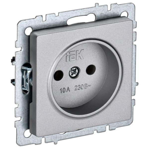 Розетка IEK BR-R10-10-K47 230 В/ Type-F/ Серебристый photo 1 Розетка IEK BR-R10-10-K47 230 В/ Type-F/ Серебристый photo 1