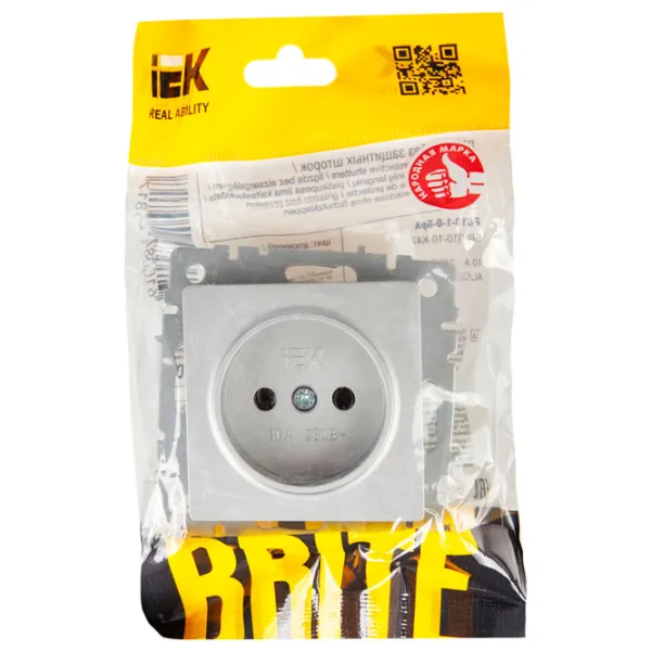 Розетка IEK BR-R10-10-K47 230 В/ Type-F/ Серебристый photo 5 Розетка IEK BR-R10-10-K47 230 В/ Type-F/ Серебристый photo 5