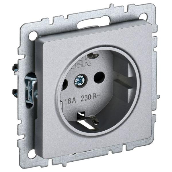 Priză IEK BR-R11-16-K47 230 V/ Type-F/ Silver photo 1 Priză IEK BR-R11-16-K47 230 V/ Type-F/ Silver photo 1