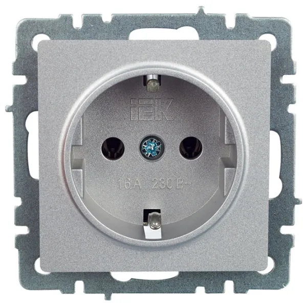 Priză IEK BR-R11-16-K47 230 V/ Type-F/ Silver photo 3 Priză IEK BR-R11-16-K47 230 V/ Type-F/ Silver photo 3