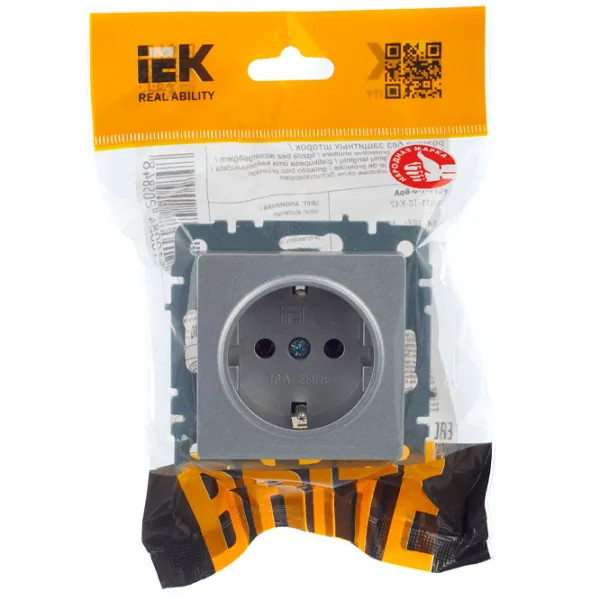 Priză IEK BR-R11-16-K47 230 V/ Type-F/ Silver photo 6 Priză IEK BR-R11-16-K47 230 V/ Type-F/ Silver photo 6