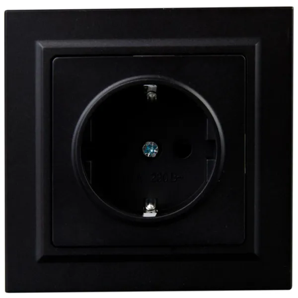 Priză IEK BR-R14-16-K02-F 230 V/ Type-F/ Black photo 2 Priză IEK BR-R14-16-K02-F 230 V/ Type-F/ Black photo 2