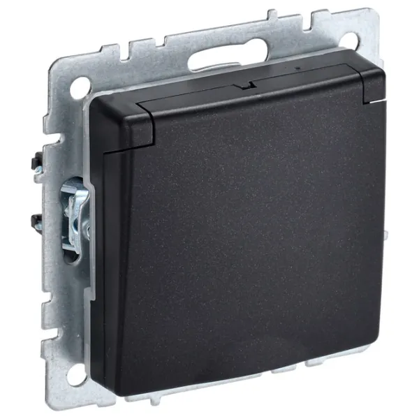 Priză IEK BR-R16-16-44-K02 230 V/ Type-F/ Black photo 1 Priză IEK BR-R16-16-44-K02 230 V/ Type-F/ Black photo 1