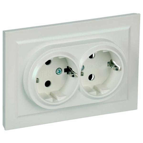 Priză IEK BR-R21-16-K36-F 230 V/ Type-F/ Pearl photo 1 Priză IEK BR-R21-16-K36-F 230 V/ Type-F/ Pearl photo 1