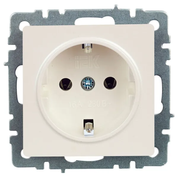 Priză IEK BR-R11-16-K36 230 V/ Type-F/ Pearl photo 3 Priză IEK BR-R11-16-K36 230 V/ Type-F/ Pearl photo 3