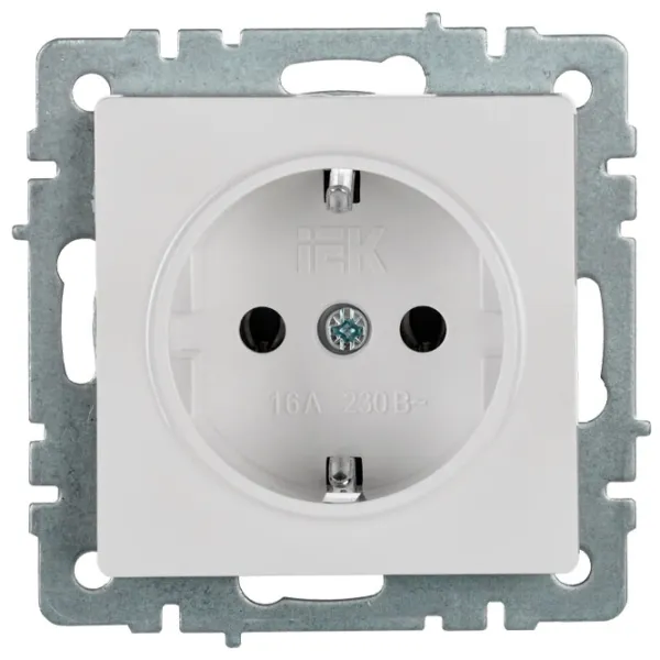 Розетка IEK BR-R11-16-K01 230 В/ Type-F/ White photo 2 Розетка IEK BR-R11-16-K01 230 В/ Type-F/ White photo 2