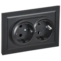 Priză IEK BR-R21-16-K02-F 230 V/ Type-F/ Black