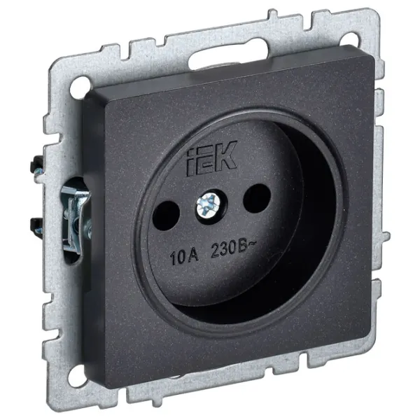 Priză IEK BR-R10-10-K02 230 V/ Type-F/ Black photo 1 Priză IEK BR-R10-10-K02 230 V/ Type-F/ Black photo 1
