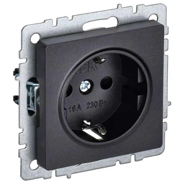 Priză IEK BR-R11-16-K02 230 V/ Type-F/ Black photo 1 Priză IEK BR-R11-16-K02 230 V/ Type-F/ Black photo 1