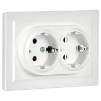 Priză IEK BR-R21-16-K01-F 230 V/ Type-F/ White