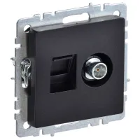 Розетка IEK BR-AK20-1-K02 Тв/ Black