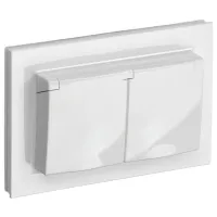 Priză IEK BR-R26-16-44-K01-F 230 V/ Type-F/ White