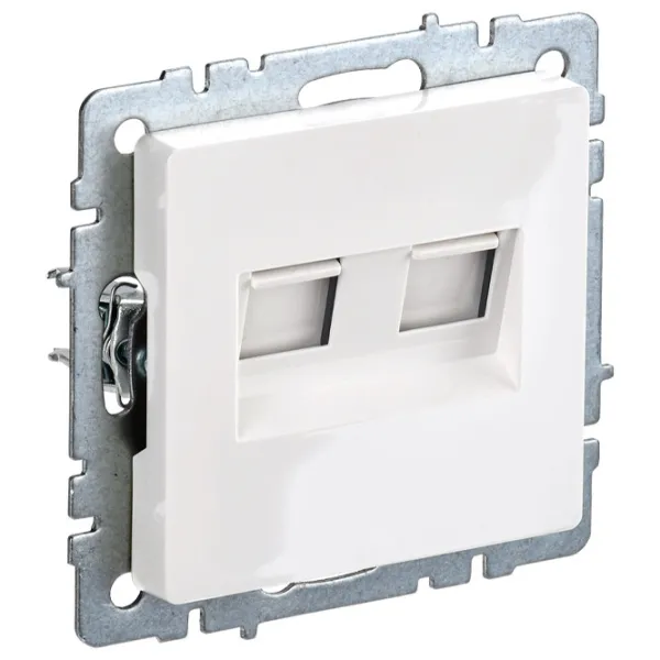 Розетка IEK BR-KT20-O-1-K01 RJ-11/ White photo 1 Розетка IEK BR-KT20-O-1-K01 RJ-11/ White photo 1