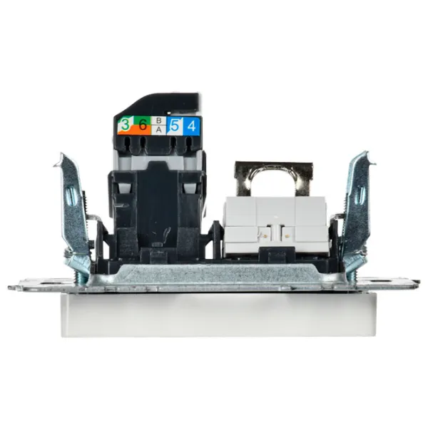 Розетка IEK BR-KT20-O-1-K01 RJ-11/ White photo 3 Розетка IEK BR-KT20-O-1-K01 RJ-11/ White photo 3