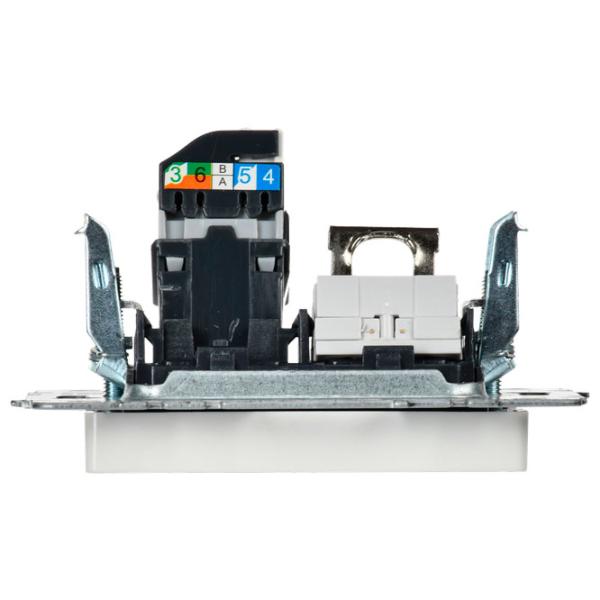 Розетка IEK BR-KT20-O-1-K01 RJ-11/ White photo 3 Розетка IEK BR-KT20-O-1-K01 RJ-11/ White photo 3