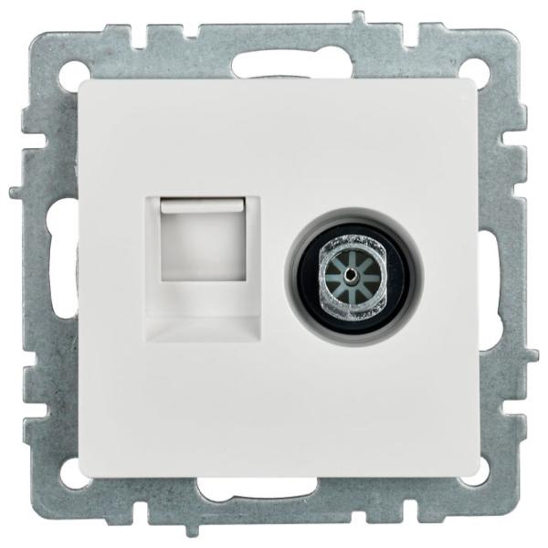 Priză IEK BR-AK20-1-K01 TV/ White photo 2 Priză IEK BR-AK20-1-K01 TV/ White photo 2