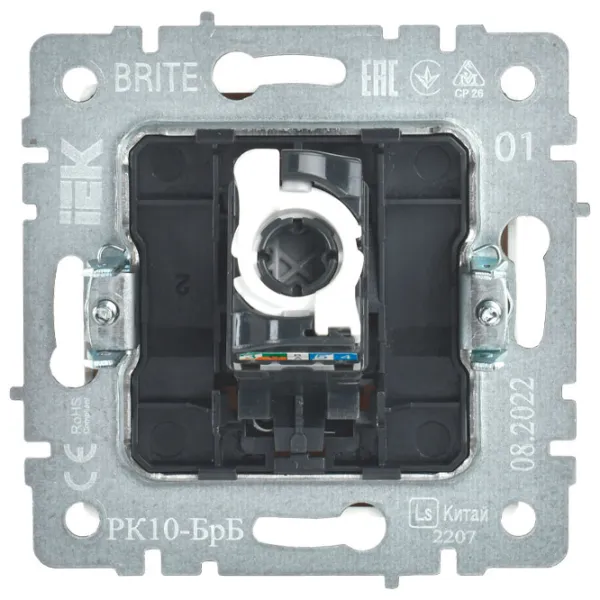 Priză IEK BR-K10-1-K01 RJ45/ White photo 3 Priză IEK BR-K10-1-K01 RJ45/ White photo 3