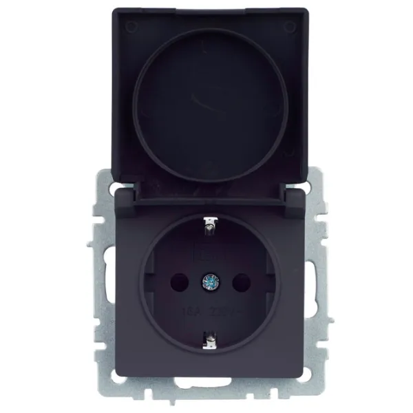 Priză IEK BR-R16-16-44-K53 230 V/ Type-F/ Black photo 3 Priză IEK BR-R16-16-44-K53 230 V/ Type-F/ Black photo 3