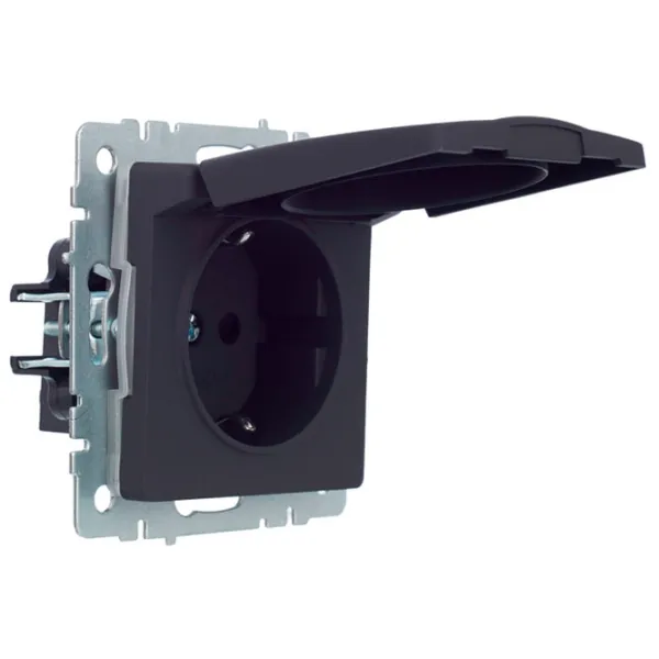 Priză IEK BR-R16-16-44-K53 230 V/ Type-F/ Black photo 4 Priză IEK BR-R16-16-44-K53 230 V/ Type-F/ Black photo 4