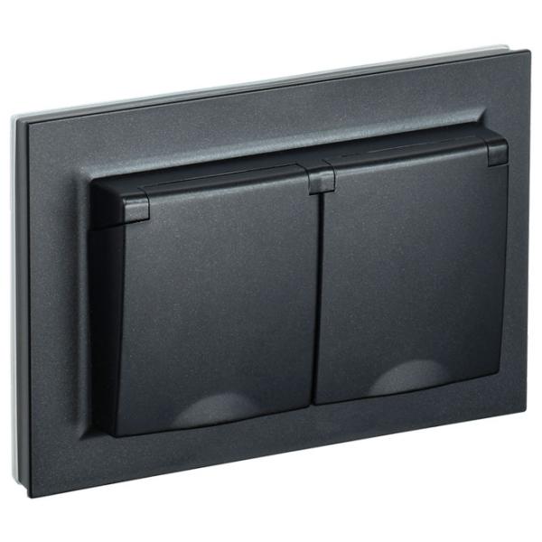 Priză IEK BR-R26-16-44-K02-F 230 V/ Type-F/ Black photo 1 Priză IEK BR-R26-16-44-K02-F 230 V/ Type-F/ Black photo 1