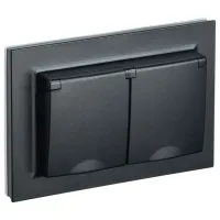 Розетка IEK BR-R26-16-44-K02-F 230 В/ Type-F/ Black