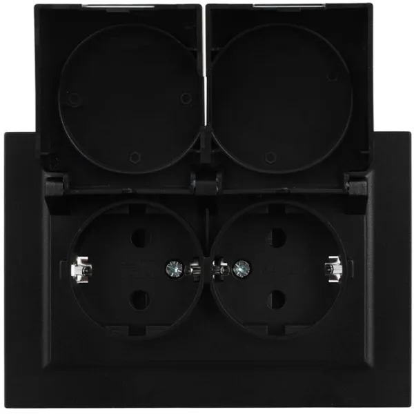 Priză IEK BR-R26-16-44-K02-F 230 V/ Type-F/ Black photo 3 Priză IEK BR-R26-16-44-K02-F 230 V/ Type-F/ Black photo 3