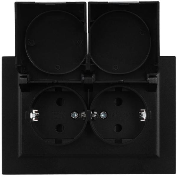 Priză IEK BR-R26-16-44-K02-F 230 V/ Type-F/ Black photo 3 Priză IEK BR-R26-16-44-K02-F 230 V/ Type-F/ Black photo 3