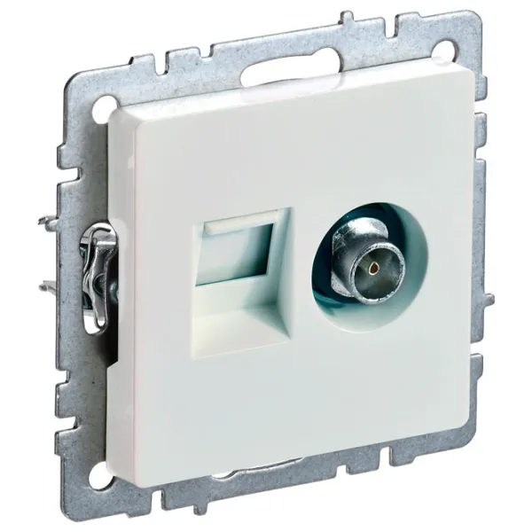 Priză IEK BR-AK20-1-K36 TV/ White photo 1