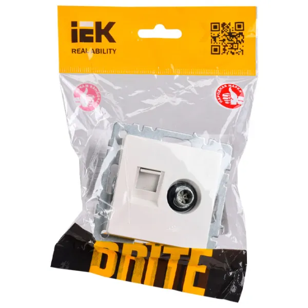 Priză IEK BR-AK20-1-K36 TV/ White photo 5