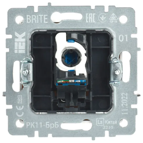 Priză IEK BR-K10-2-K01 RJ45/ White photo 3 Priză IEK BR-K10-2-K01 RJ45/ White photo 3