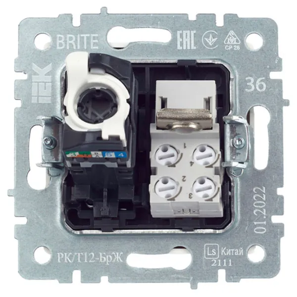 Priză IEK BR-KT20-O-1-K36 RJ-11/ White photo 5 Priză IEK BR-KT20-O-1-K36 RJ-11/ White photo 5