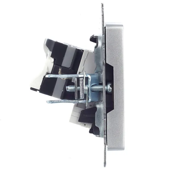 Розетка IEK BR-KT20-O-1-K47 RJ-11/ Серебристый photo 3