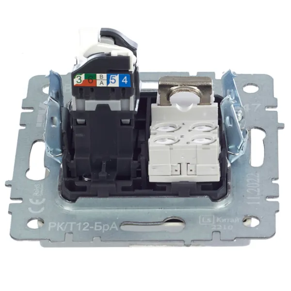 Розетка IEK BR-KT20-O-1-K47 RJ-11/ Серебристый photo 5