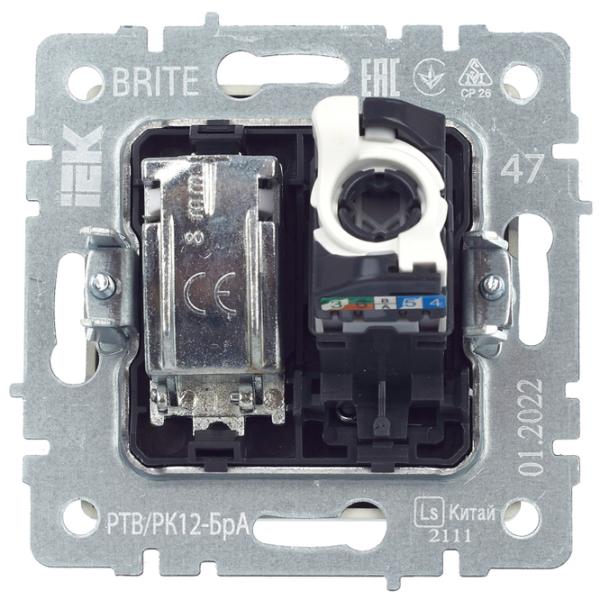 Розетка IEK BR-AK20-1-K47 230 В/ Тв/ Серебристый photo 3